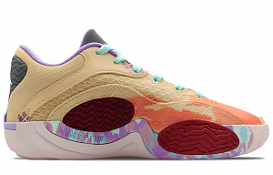 Jordan Tatum 2 Anti-Slip And Wear-Resistant Breathable Low-Top Basketball Shoes Men's Beige Purple 1 2818040