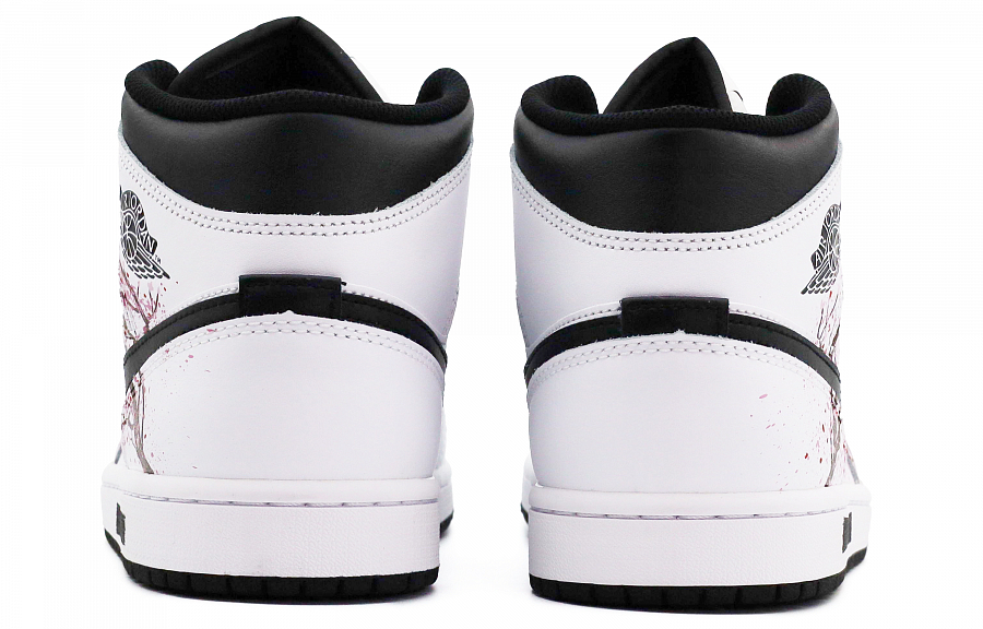 Jordan Air Jordan 1 Slip-Resistant Breathable Moisture-Wicking High-Top Vintage Basketball Shoes Men's White Black Pink купить в интернет-магазине Yoocart с быстрой доставкой по России.