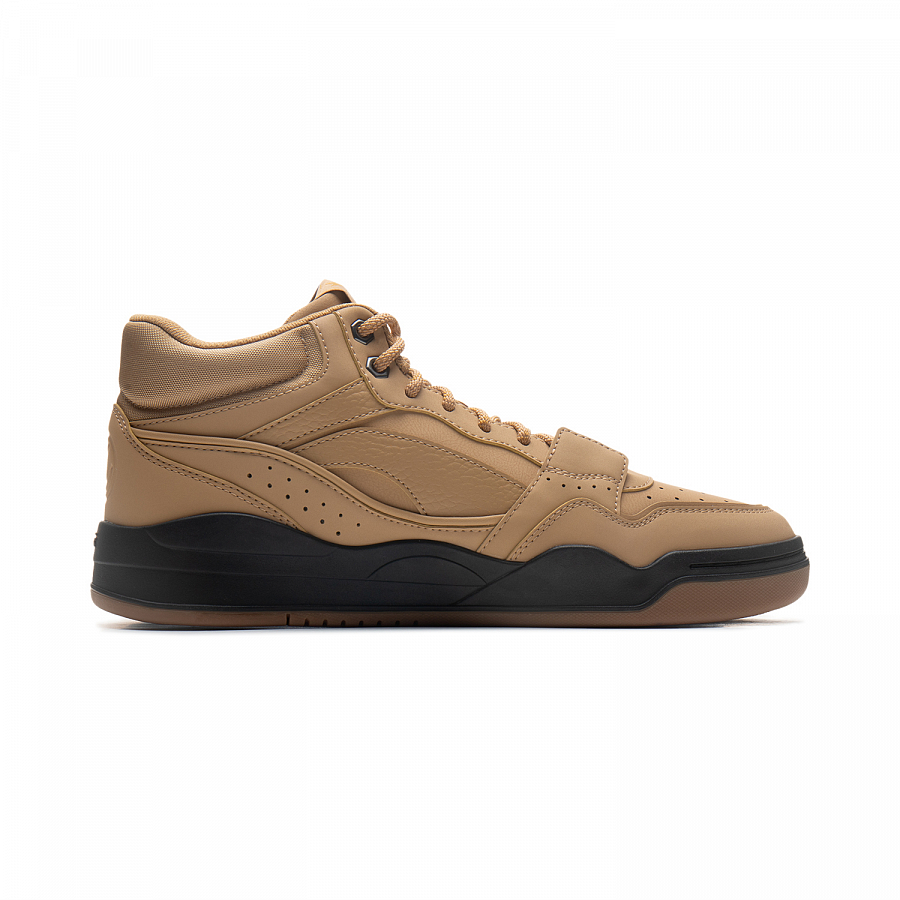 LiNing Yuebai Anti-Slip Wear-Resistant Breathable Height Increasing Mid-Top Skateboard Shoes Men's Tawny