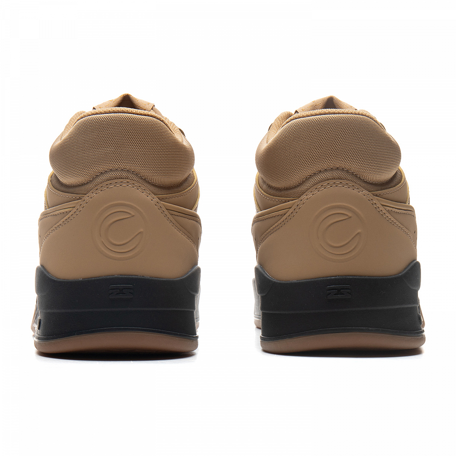 LiNing Yuebai Anti-Slip Wear-Resistant Breathable Height Increasing Mid-Top Skateboard Shoes Men's Tawny