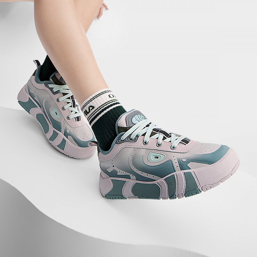 FILA MELT Low Top Skateboard Shoes Women's Pink Green купить в интернет-магазине Yoocart с быстрой доставкой по России.