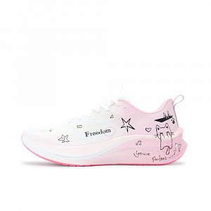 LiNing Red Hare 7 Pro Shock Absorbers Slip Resistant Breathable Low top Running Shoes Men's Pink White