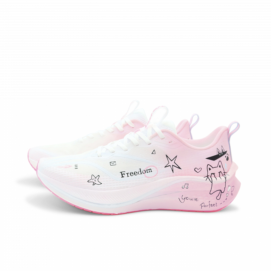 LiNing Red Hare 7 Pro Shock Absorbers Slip Resistant Breathable Low Top Running Shoes Men's Pink White купить в интернет-магазине Yoocart с быстрой доставкой по России.