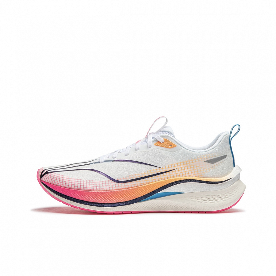 LiNing Red Hare 7 Pro Shock Absorbers Slip Resistant Breathable Low Top Running Shoes Men's Pink White купить в интернет-магазине Yoocart с быстрой доставкой по России.