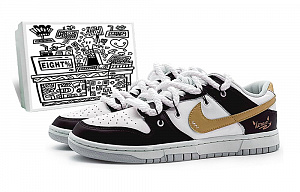 Nike Dunk 'Neutral Grey' Slip-Resistant Cushioning Abrasion-Resistant Low-Top Skateboard Shoes GS Black Yellow
