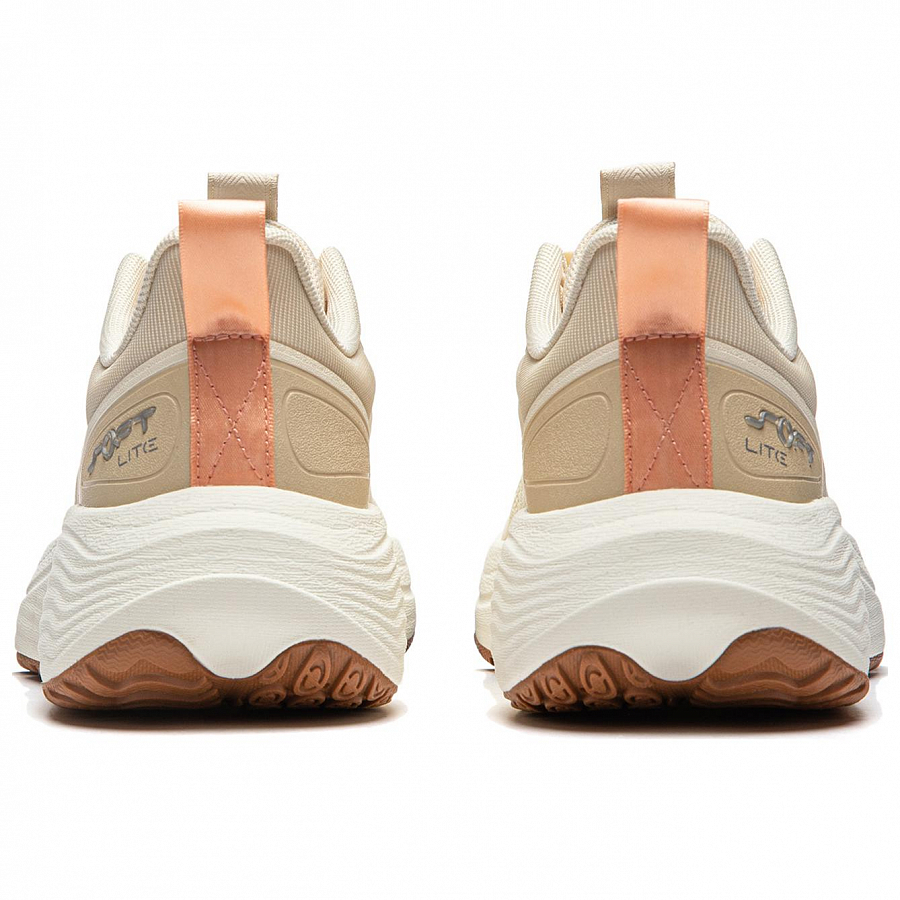 LiNing Soft Lite Anti-Slip Wear-Resistant Breathable Lightweight Low-Top Casual Shoes Women's White Umber