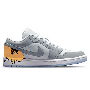 Jordan Air Jordan 1 Vintage Basketball Shoes Women's Low top Gray/White 1 2822233