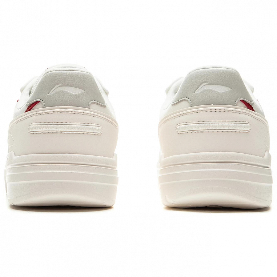 LiNing Slip-Resistant Cushioning Wear-Resistant Lightweight Breathable Low-Top Skateboard Shoes Men's Mist White