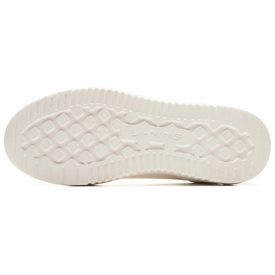 LiNing Slip-Resistant Cushioning Wear-Resistant Lightweight Breathable Low-Top Skateboard Shoes Men's Mist White