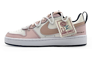 Nike Court Borough Low 2 Non-slip Lightweight Low-Top Skateboard Shoes GS White Pink 1 2823850