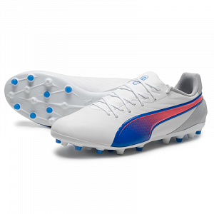 PUMA KING MATCH MG Multi Ground Artificial Ground Soccer Shoes Men's White Blue 1 2824156
