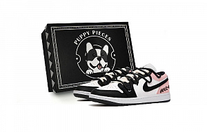 Jordan Air Jordan 1 Low Top Vintage Basketball Shoes Men's Black White Pink