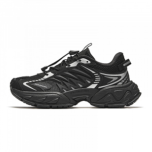 Anta Star Moon 2 Breathable Height Increasing Low-Top Casual Shoes Women's Basic Black