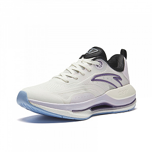 Anta Running Collection Anti-Slip Wear-Resistant Low-Top Casual Running Shoes Women's White Purple 1 2825608
