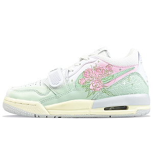 Jordan Legacy 312 Cushioned Slip-Resistant Low-Top Vintage Basketball Shoes GS Pink Green 1 2825642