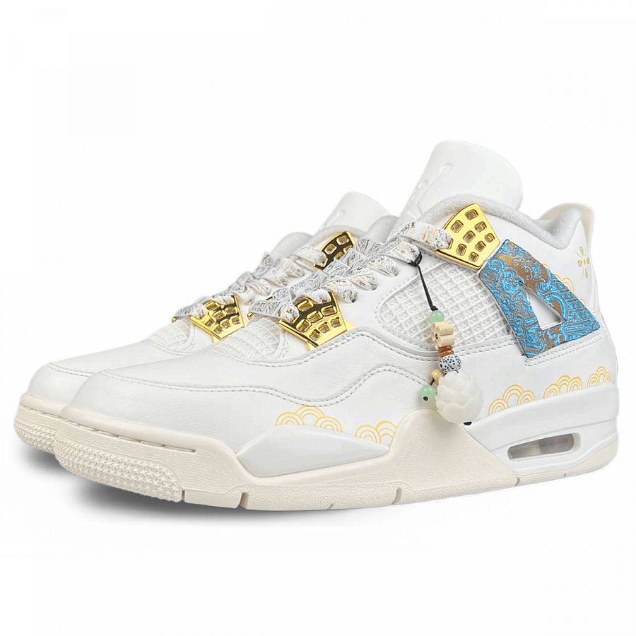 Jordan Jordan Air Wear-Resistant Mid-Top Vintage Basketball Shoes Women's White купить в интернет-магазине Yoocart с быстрой доставкой по России.