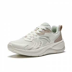 Anta Speeding Height Increasing Lightweight Low-Top Casual Running Shoes Women's White Brown 1 2825892