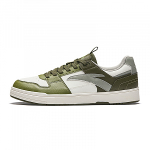 Anta Life Collection Anti Slip Wear Resistant Low Top Skateboard Shoes Men's White Green