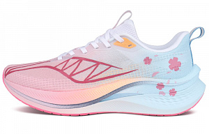 LiNing Red Hare 7 Pro Cushioning, Breathable, Supportive, Rebound Low Top Running Shoes Men's Blue Pink