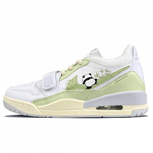 Jordan Legacy 312 Cushioning Wear-Resistant Low-Top Vintage Basketball Shoes Men's White Green