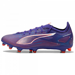 PUMA AG Short Rubber Studs FG Long Rubber Studs Artificial Ground Abrasion Resistant Support Soccer Shoes Men's Purple