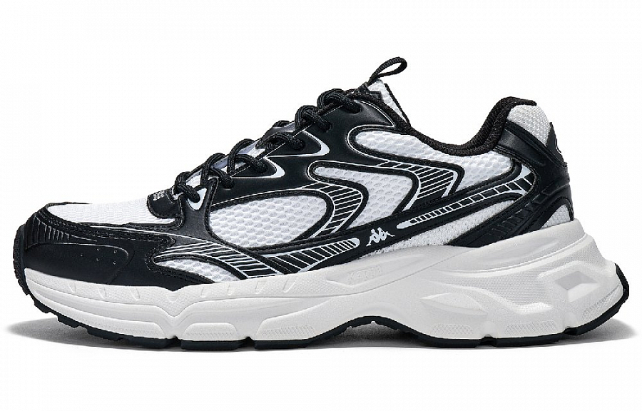Kappa Slip Resistant, Abrasion Resistant, Breathable, Height Increasing Low Top Running Shoes Unisex Black White купить в интернет-магазине Yoocart с быстрой доставкой по России.