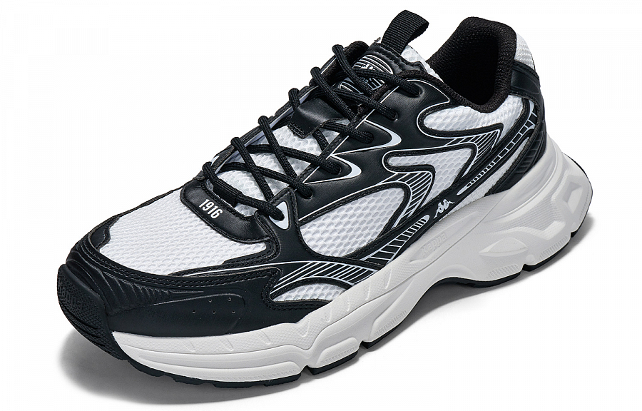 Kappa Slip Resistant, Abrasion Resistant, Breathable, Height Increasing Low Top Running Shoes Unisex Black White купить в интернет-магазине Yoocart с быстрой доставкой по России.