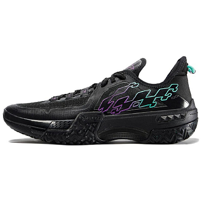 LiNing Shudder Cushioning Anti-Slip Wear-Resistant Breathable Lightweight Rebound Low-Top Basketball Shoes Men's Black