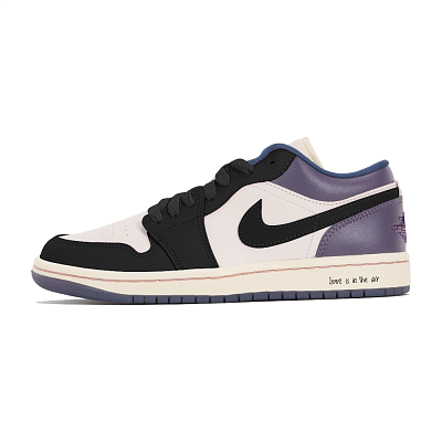 Jordan Air Jordan 1 Vintage Basketball Shoes Women's Low Top Black Pink Purple