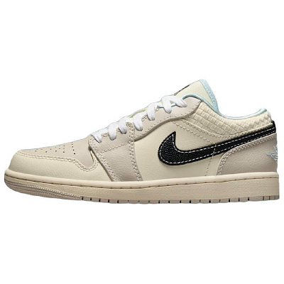 Jordan Air Jordan 1 Винтажные баскетбольные кроссовки Low Top Бежево-коричневый Женские