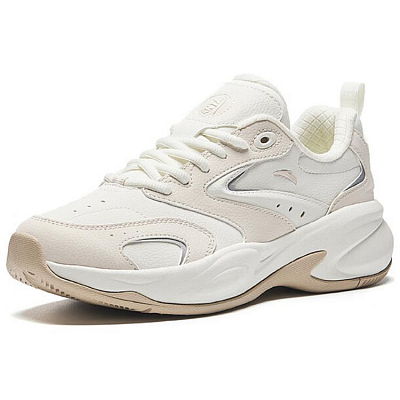 Anta ACE 2 Anti-Slip Wear-Resistant Low-Top Chunky Sneakers Women's White Gray
