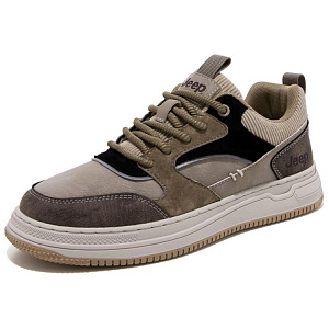 Jeep Low Top Skateboard Shoes Men's Khaki 1 2828817