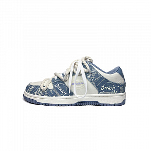 Dickies Cushioning, Wear Resistant Low Top Skateboard Shoes Men's Blue White