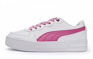 PUMA Skye Non slip Lightweight Low top Skateboard Shoes Women's White Rose Red 1 2828879