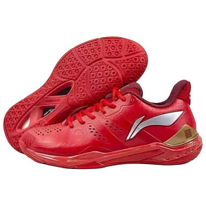 LiNing Cloud Thunder Cushioned Slip-Resistant Abrasion-Resistant Low-Top Badminton Shoes Unisex Red 1 2828928