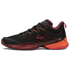LACOSTE Breathable Lightweight Low-Top Casual Shoes Men's Black Red