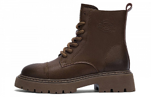 Dickies Fashion Vintage Versatile Martin Boot Women's Maillard Style Brown