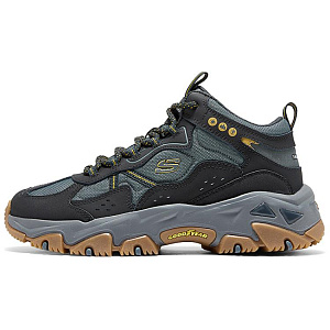 Skechers OUTDOOR MENS Mid Top Casual Shoes Men's Black Gray Yellow