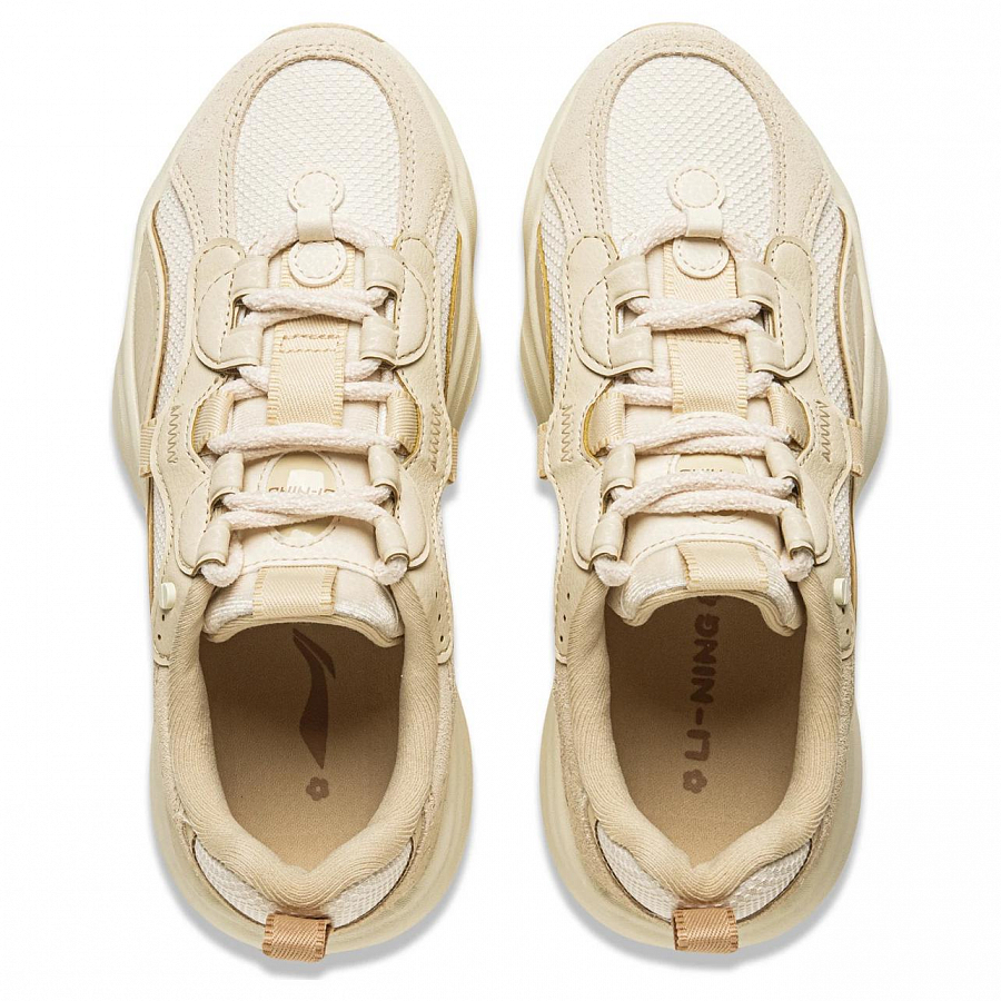 LiNing Anti Slip Wear Resistant Low Top Running Shoes Women's Yellow Beige купить в интернет-магазине Yoocart с быстрой доставкой по России.