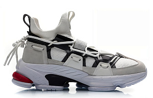 LiNing CF Non-slip Lightweight Mid-Top Casual Shoes Unisex Gray White 1 2830848