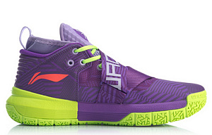 LiNing All City 7 Non-slip Lightweight Mid-Top Basketball Shoes Men's Purple Green 1 2830878