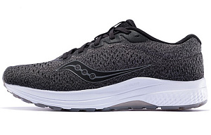 Saucony Clarion Size 2 Angle Cushioned Slip-Resistant Lightweight Low-Top Running Shoes Men's Black Gray
