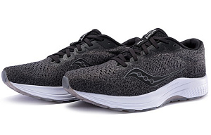 Saucony Clarion Size 2 Angle Cushioned Slip-Resistant Lightweight Low-Top Running Shoes Men's Black Gray 2 2832100