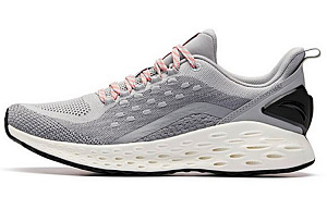 Anta Cushioned Wear Resistant Coverage Low Top Running Shoes Men's Gray