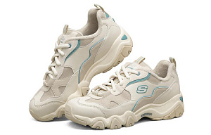 Skechers D Lites 2.0 Running Shoes White/Brown/Blue Women's 2 2832735
