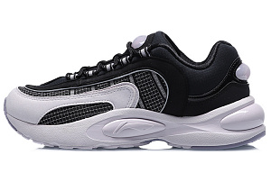 LiNing V8 Anti Slip Wear Resistant Low Top Running Shoes Women's Black White