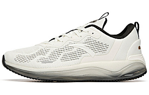 Anta Shock Absorbers Slip Resistant Abrasion Resistant Breathable Low Top Running Shoes Men's White Black