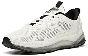 Anta Shock Absorbers Slip Resistant Abrasion Resistant Breathable Low Top Running Shoes Men's White Black 1 2833242
