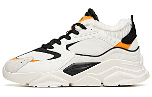 Anta Life Collection Coverage Anti-Slip And Wear-Resistant High-Top Chunky Sneakers Men's Ivory White/Black