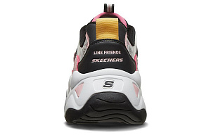 Skechers X Line Friends D'Lites 3.0 Low top Clunky Shoes Black/Pink Women's 3 2833495